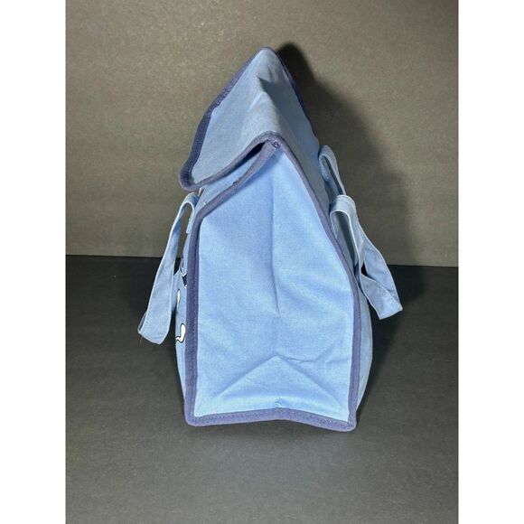 PajamaGram Snack Sack Blue Reusable Insulated Lunch Bag Dog Cat Design - Picture 3 of 5